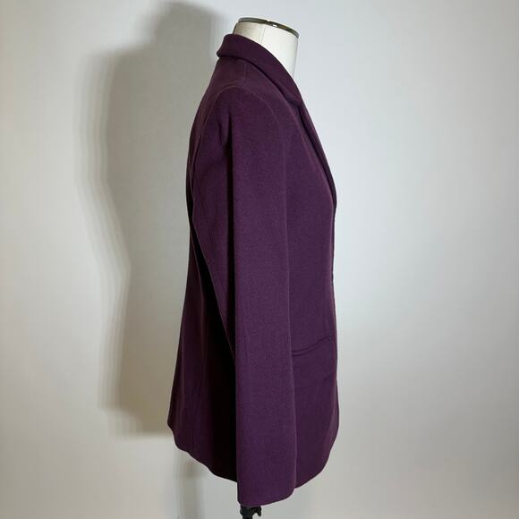 Vintage 90s Norm Thompson Wool Cashmere Blend Blazer Jacket Womens Size 6 Purple - Picture 3 of 11
